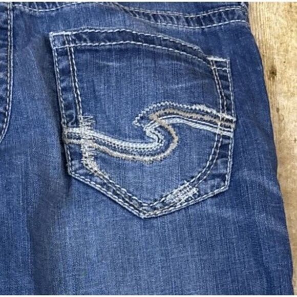 Silver Zac Jeans Relaxed Fit Straight Mens Thick Stitch Jeans Size 33 (34X30) - Picture 5 of 14